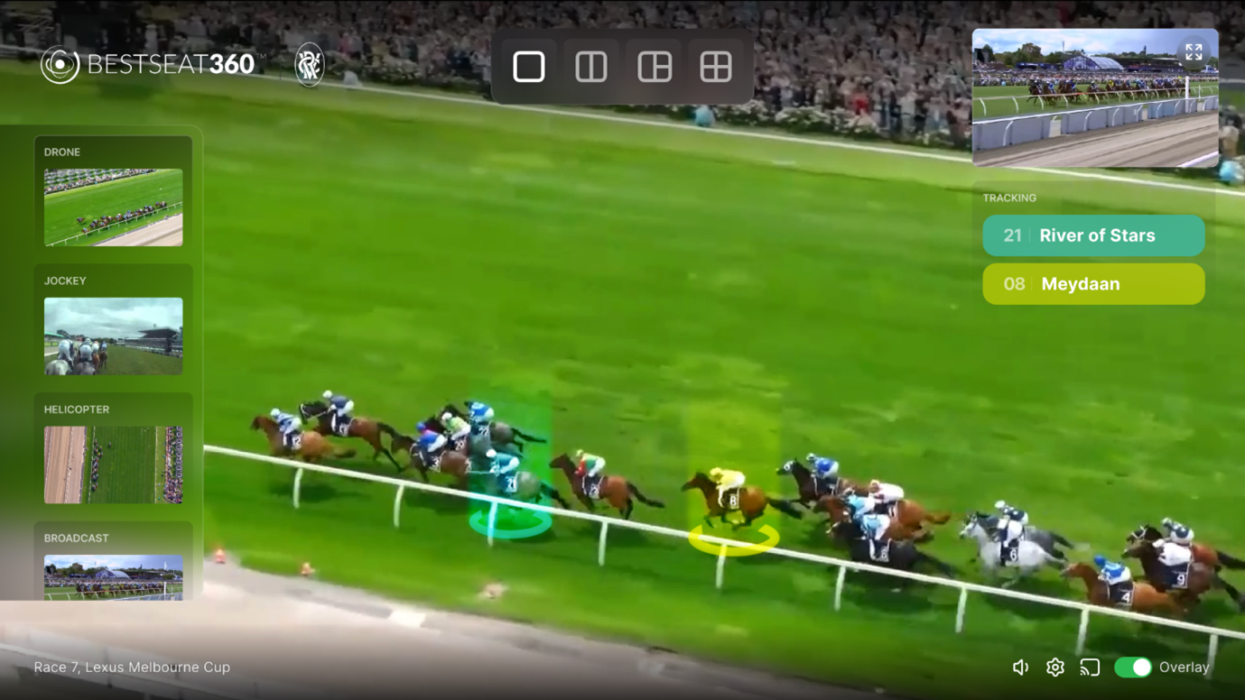 BestSeat360 Multiview AI tracking solution at the 2025 Lexus Melbourne Cup